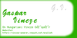 gaspar vincze business card